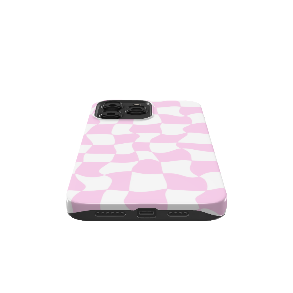 Light Pink Checkered Phone Case